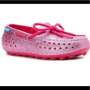 Girls sparkly pink shoes